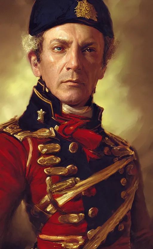 Prompt: portrait of a napoleonic admiral, male, detailed face, fantasy, highly detailed, cinematic lighting, digital painting by craig mullins