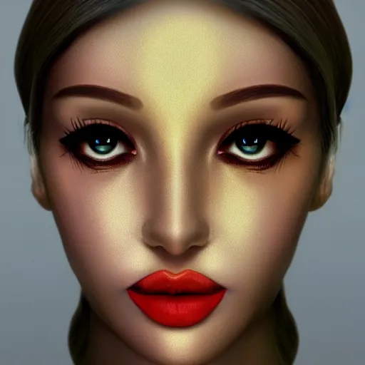 Image similar to beautiful artificial woman face depicted from the distillation of computer code. Digital Art. Trending on ArtStation