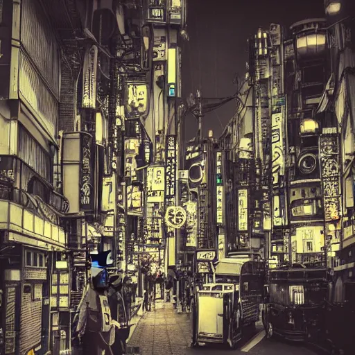 Image similar to tokyo, steampunk style