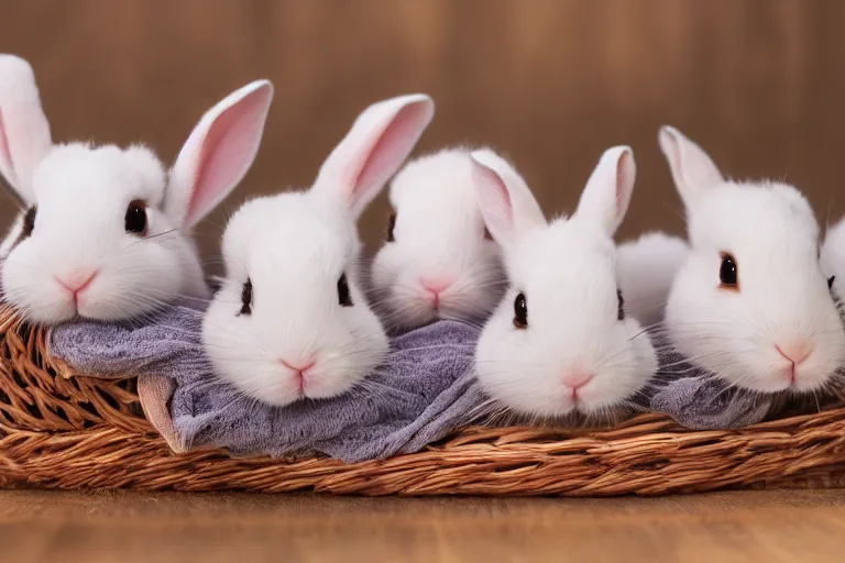Prompt: a bathtub full of cute baby bunnies. photo realistic 4k 35mm