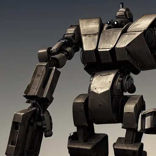Prompt: a war robot, unreal engine rendering 8 k