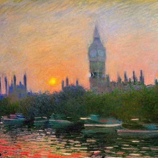 Prompt: London in the style of Monet