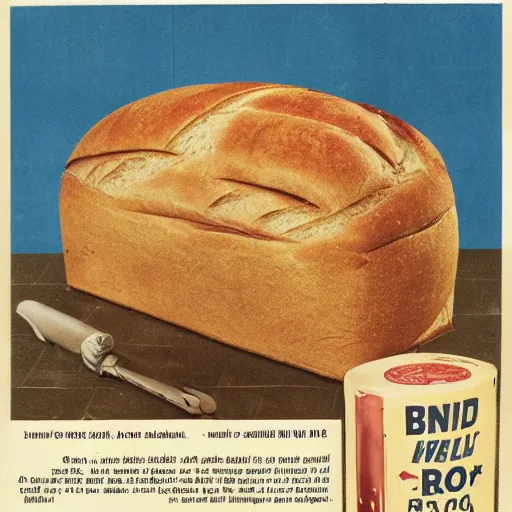 Image similar to an advertisement for a explosive bread