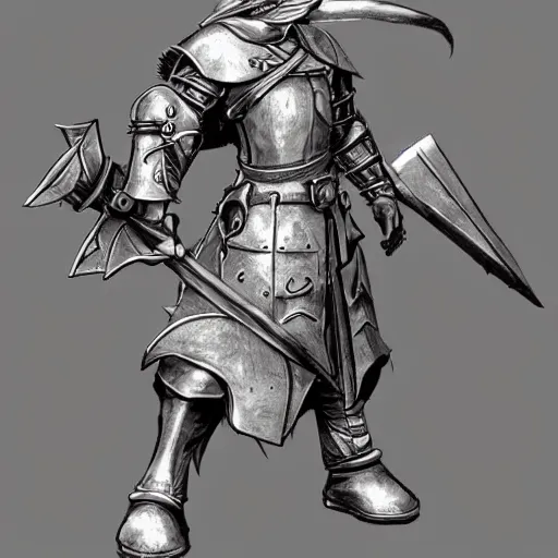 Image similar to heroic character design of anthropomorphic beaver, holy crusader medieval knight, final fantasy tactics character design, character art, pencil sketch, highly detailed, Akihiko Yoshida,