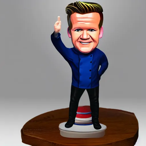 Image similar to bobble head of Gordon Ramsay