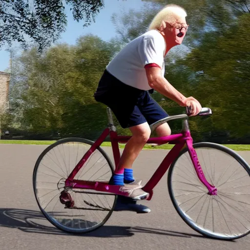 Prompt: jimmy savile riding bike, detailed, photorealistic, 8 k, wide shot,