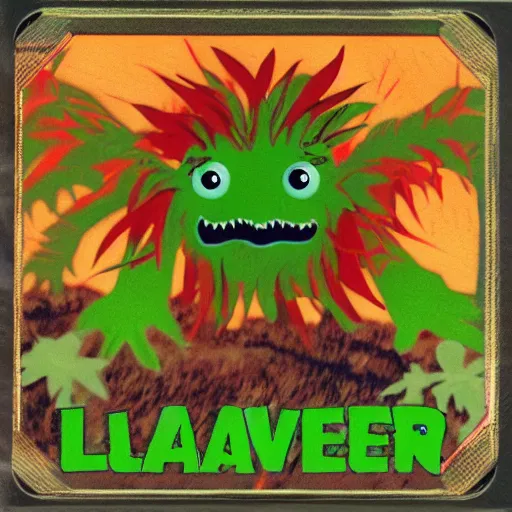 Prompt: leaf monster, vhs footage