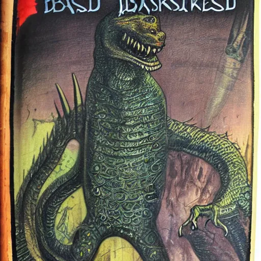 Prompt: david langford's basilisk, graffiti