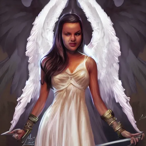 Image similar to angel, character portrait by Aaron Miller