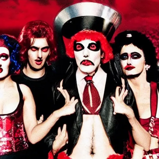 Prompt: turkish rocky horror picture show low budget movie