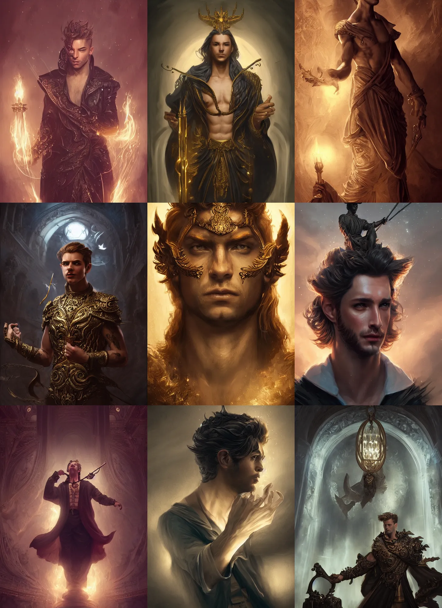 Prompt: andrew casting spells, male face, masculine, cinematic top lighting, insanely detailed and intricate, charlie bowater, golden ratio, symmetric, elegant, ornate, luxury, elite, matte painting, mtg, magic the gatheing, cinematic, cgsociety, 8 k, high resolution