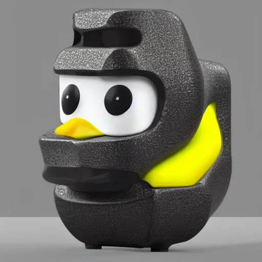 Image similar to a cybernetic enhanced rubber ducky, 3 d unreal engine render