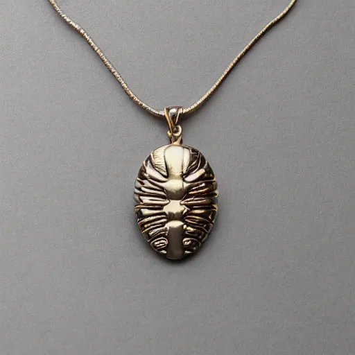 Prompt: trilobite design jewelry