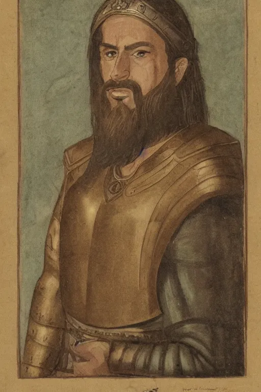 Image similar to portrait of karadoc in kaamelott