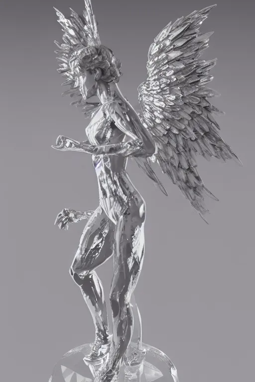 Image similar to crystal angel figurines, Trending on artstation, artstationHD, artstationHQ, 4k, 8k