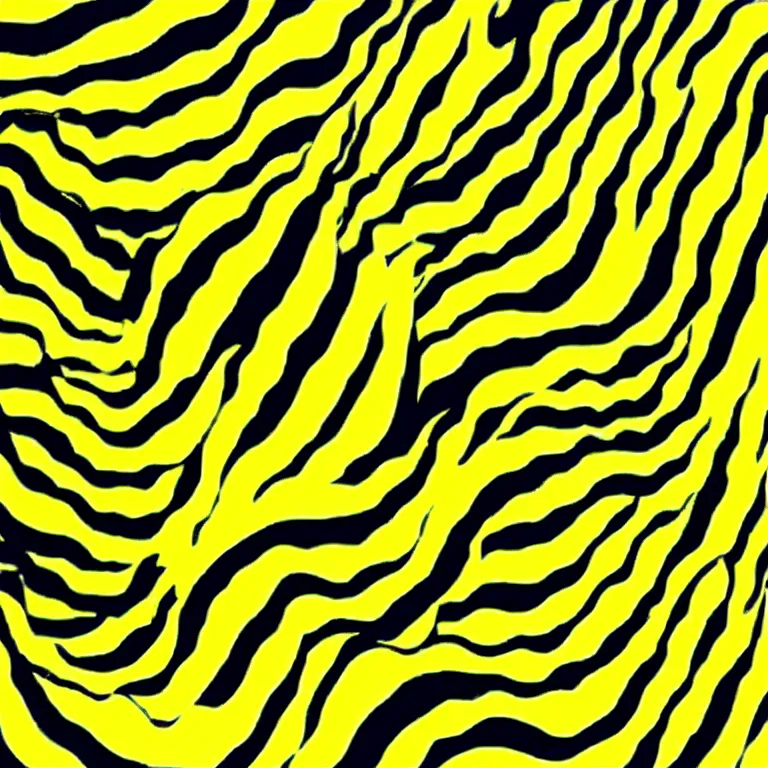 Image similar to bananas by andy warhol emerging from illusory motion dazzle camouflage perlin noise optical illusion