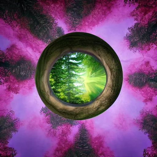 Image similar to forest in a magic sphere