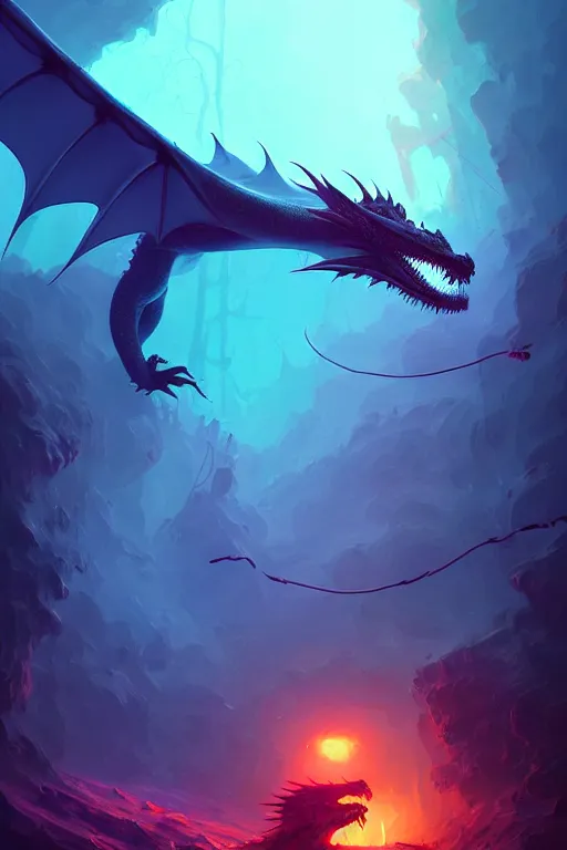 Image similar to hyper realistic old dying dragon with breathing apparatus, digital painting bioluminance alena aenami artworks in 4 k design by lois van baarle by sung choi by john kirby artgerm style pascal blanche and magali villeneuve