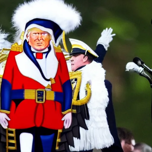 Image similar to donald trump dressed as napoleon bonaparte,