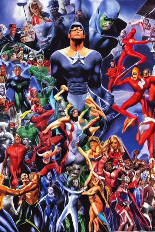 Image similar to alex ross artwork