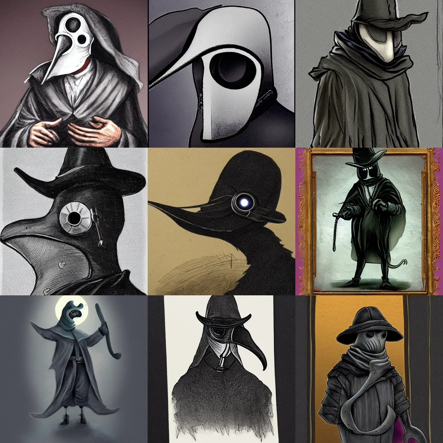 Prompt: a technological plague doctor