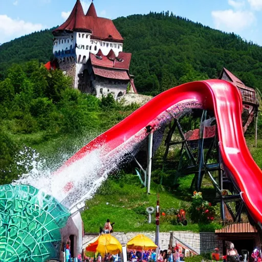 Image similar to dracula castle transylvania waterpark