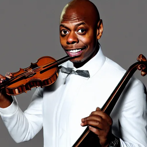 Prompt: dave chappelle playing a violin