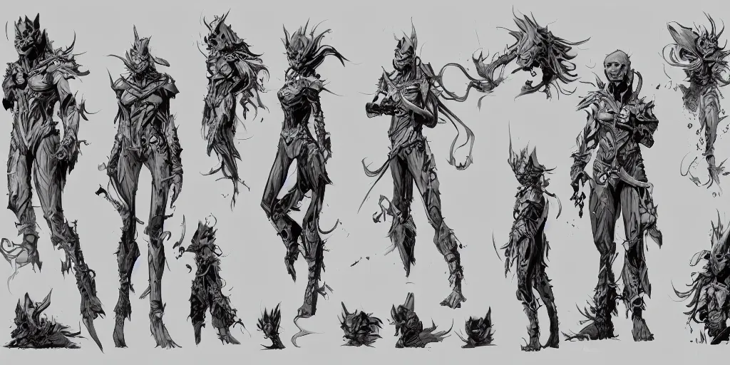 Image similar to blackstar, character sheet, concept design, contrast, kim jung gi, greg rutkowski, zabrocki, karlkka, jayison devadas, trending on artstation, 8 k, ultra wide angle, pincushion lens effect