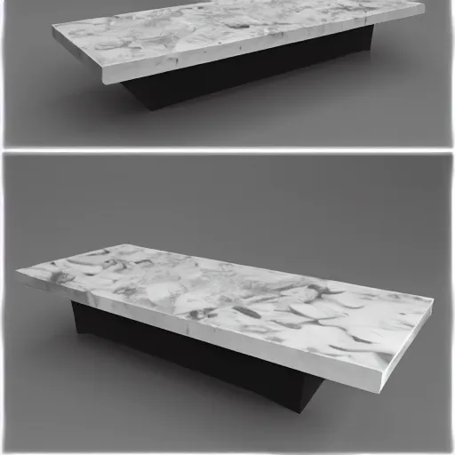 Image similar to enterprise workflow engine, marble table, 3 d render octane