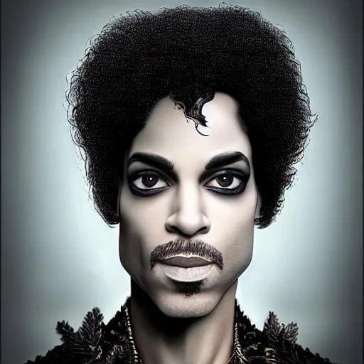 Image similar to amazing award winning portrait photo of prince the artist, very detailed