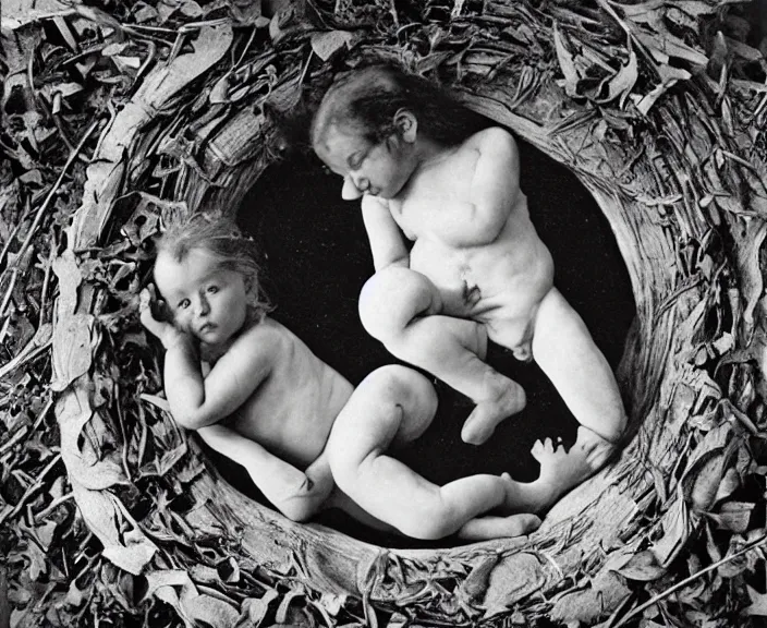 Image similar to the cyclical theory of becoming and dissolution and interdependence between the world of nature and human events by Anne Geddes, Henri Cartier-Bresson.