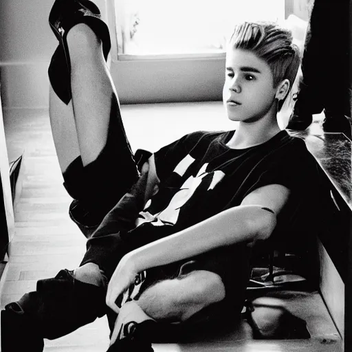 Image similar to justin bieber photographed by larry clark