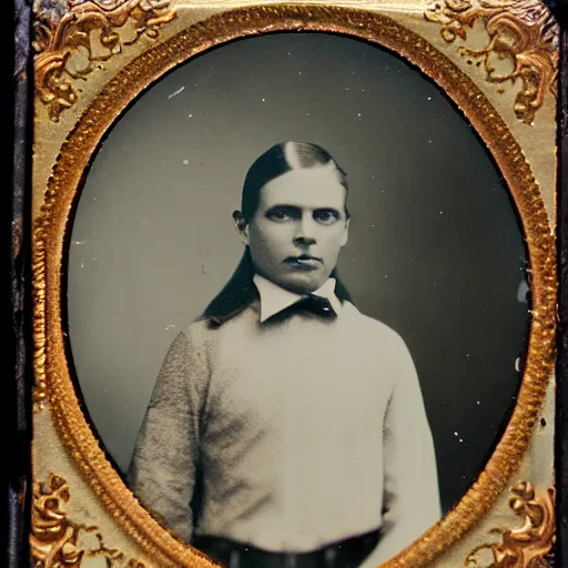 Prompt: tintype photo, freakshow