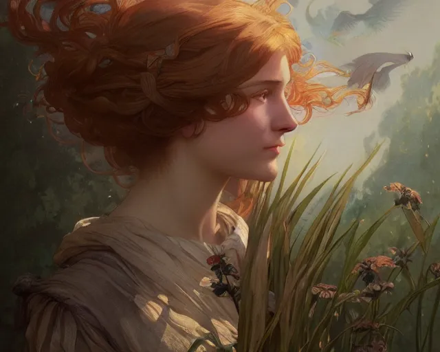 Prompt: photography of elizabeth shippen green, deep focus, d & d, fantasy, intricate, elegant, highly detailed, digital painting, artstation, concept art, matte, sharp focus, illustration, hearthstone, art by artgerm and greg rutkowski and alphonse mucha