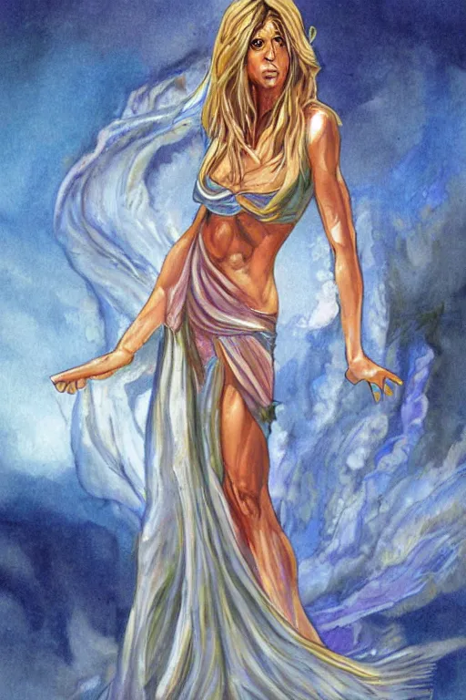 Image similar to kaitlin olson as aphrodite by josh kirby