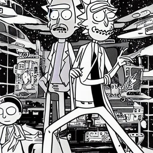 Prompt: rick and morty by jack kirby