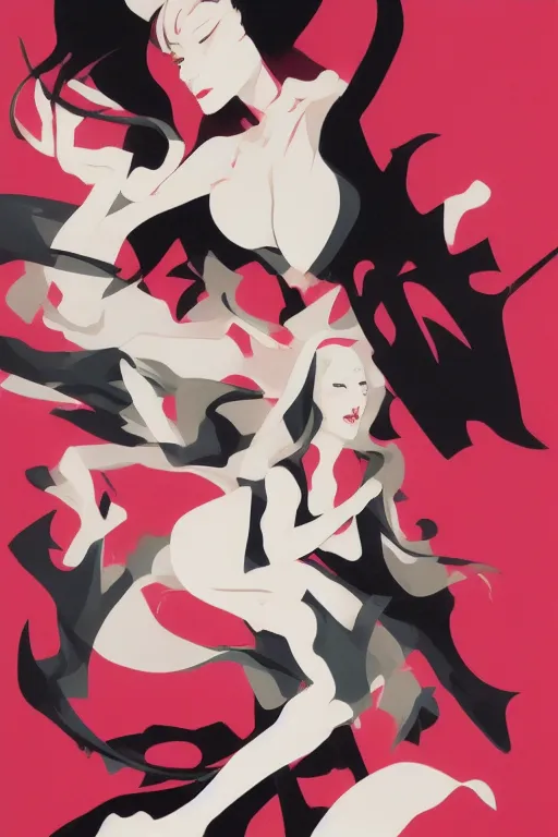 Prompt: empowering female artwork by sho murase