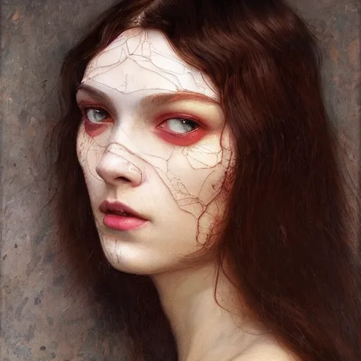 Prompt: of a beautiful brunette women intricate skin, fur, silicone cover, elegant, peaceful, full body, hyper realistic, extremely detailed, dnd character art portrait, fantasy art, intricate fantasy painting, dramatic lighting, vivid colors, deviant art, artstation, by edgar maxence and caravaggio and michael whelan and delacroix