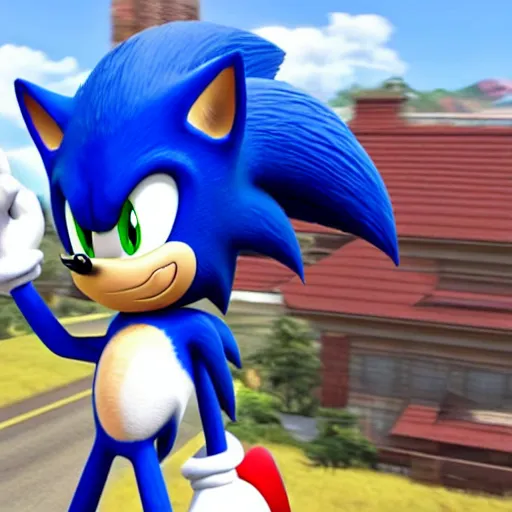 Image similar to sonic the hedgehog in unchanted 4