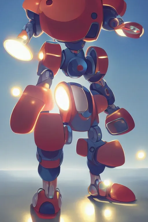 Image similar to metabots medabots medarotto medarot robot minimalist comics, behance hd by jesper ejsing, by rhads, makoto shinkai and lois van baarle, ilya kuvshinov, rossdraws global illumination ray tracing hdr radiating a glowing aura