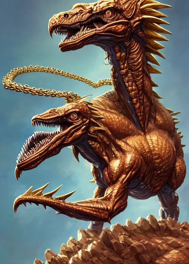 Image similar to super muscular joe biden wearing cycling shorts and gold chains riding on the back of a velociraptor, elegant, real life skin, intricate, high detailed, artstation, concept art, smooth, sharp focus, art by artgerm and greg rutkowski