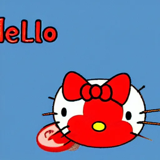 Prompt: hello kitty as a crab