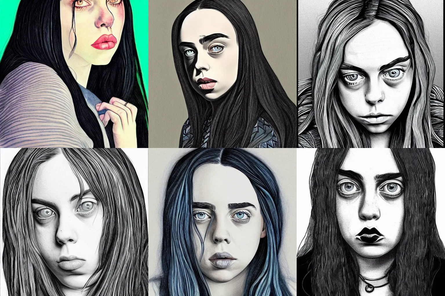 Billie Eilish Drawing by Bradley James Geiger - Pixels