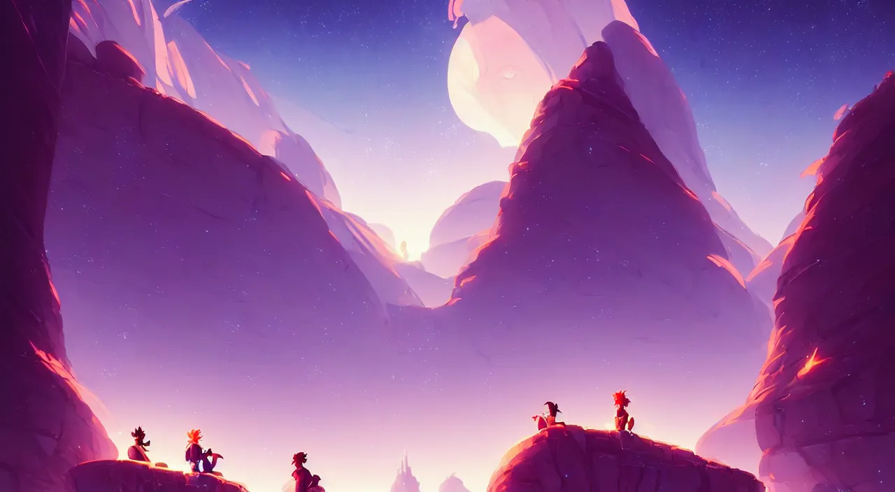 Prompt: beautiful stargazing in the city, in marble incrusted of legends heartstone official fanart behance hd by Jesper Ejsing, by RHADS, Makoto Shinkai and Lois van baarle, ilya kuvshinov, rossdraws global illumination