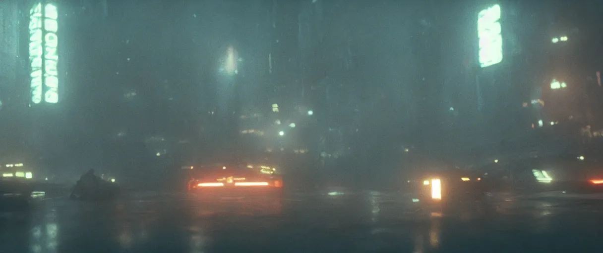 Image similar to realistic screenshot from blade runner movie, intricate, moody lighting, highly detailed, cinematic, photoreal octane rendering, denis villeneuve, craig mullins, ridley scott