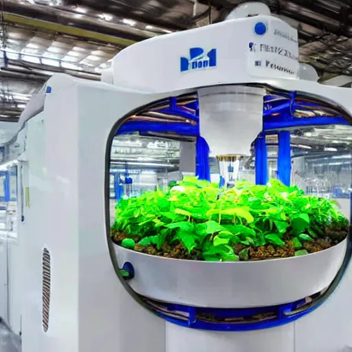 Image similar to a machine that converts plastic into plants.