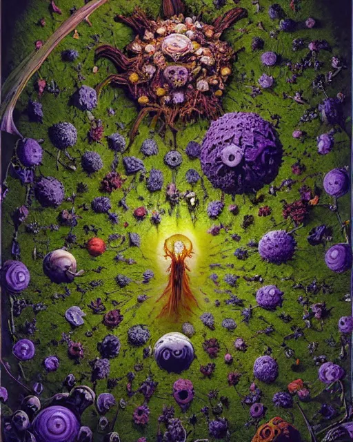 Image similar to the platonic ideal of flowers, rotting, insects and praying of cletus kasady carnage thanos dementor doctor manhattan chtulu mandelbulb studio ghibli lichen mandala davinci the witcher, d & d, fantasy, ego death, decay, dmt, psilocybin, art by greg rutkowski and anders zorn and john bauer