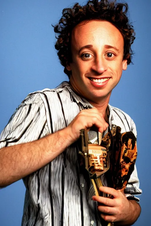 Image similar to portrait photograph of young pauly shore, 1 9 9 5