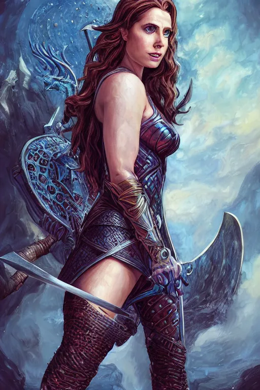 Prompt: A fantasy comic book style portrait painting of, hybrid of Gal Gadot, Amy Adams, as an Atlantean, Reptilian Warrior, Mystical Valkyrie, Armor, Sword, Archer Bow, Spear, Sheild, François Boucher, Oil Painting, unreal 5, DAZ, hyperrealistic, octane render, Regal, Refined, Coherent, Detailed Digital Art, RPG portrait, William-Adolphe Bouguereau, Michael Cheval, Walt Disney (1937), Steampunk, dynamic lighting, Highly Detailed, Cinematic Lighting, Unreal Engine, 8k, HD