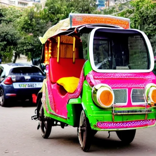 Prompt: auto rickshaw